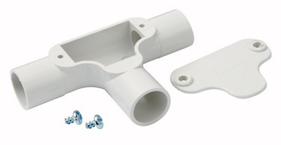 Mk 20mm White Inspection Tee from B&Q