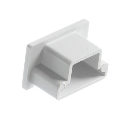 Mk White Abs Plastic 25mm X 16mm Trunking End Cap from B&Q