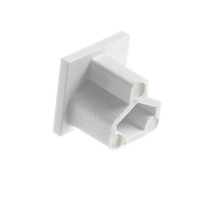 Mk White Abs Plastic 16mm X 16mm Trunking End Cap from B&Q