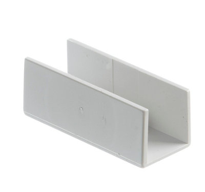 Mk White (H)16mm (W)16mm Trunking Coupler from B&Q