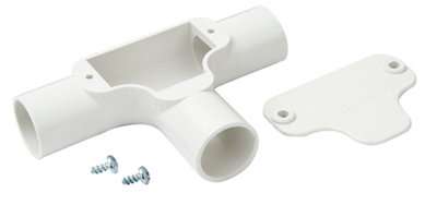 Mk 25mm White Inspection Tee from B&Q