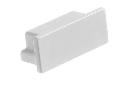 Mk White Abs Plastic 40mm X 16mm Trunking End Cap from B&Q