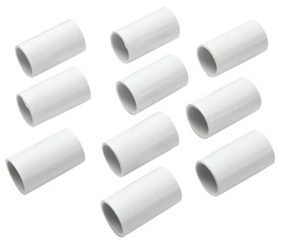 Mk White (W)20mm Trunking CouplerPack Of 10 from B&Q