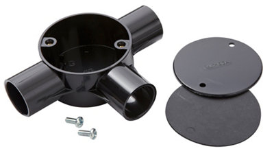 Mk 25mm Black Inspection Tee from B&Q