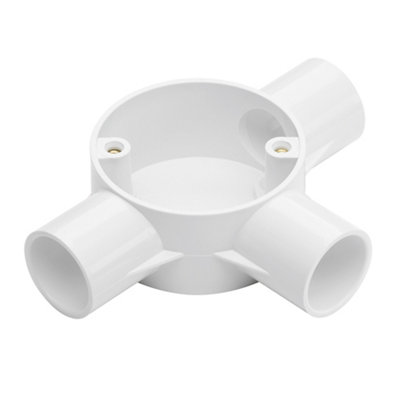 Mk 25mm White Inspection Tee from B&Q