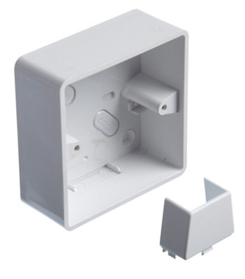 Mk Plastic 1-Gang 32mm Single Pattress Box from B&Q