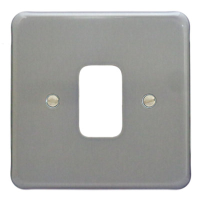 MK K3431BRC Grid Cover Plate - Brushed Chrome - 1 Gang - Image 4