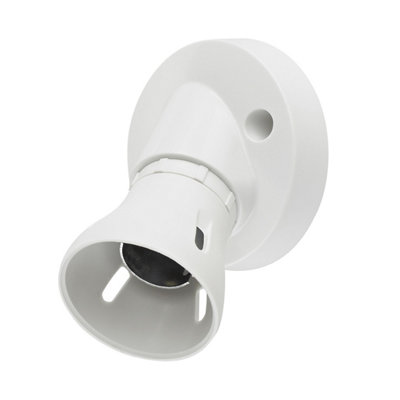 Mk White Bayonet Cap (B22) Angled Batten Lampholder from B&Q