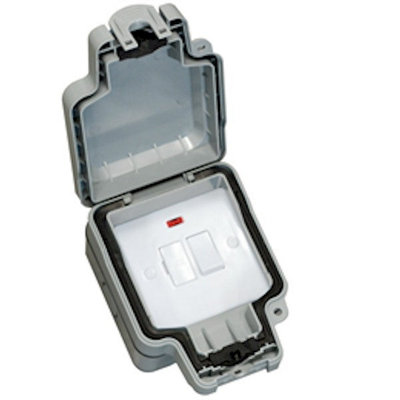 Hamilton Elmspgy Elemento 1 Gang 13A Fused Spur Neon Ip66 Grey from B&Q