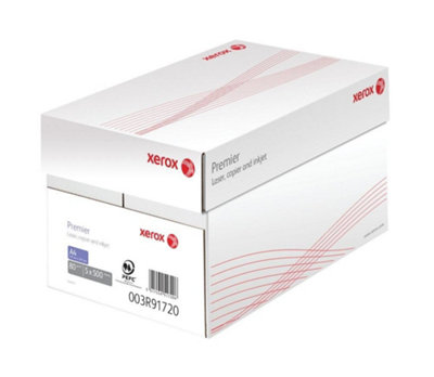 Xerox Premier A4 210X297mm 80Gsm Pefc1 003R91720 500Sh/rm 5Rm/bx from B&Q