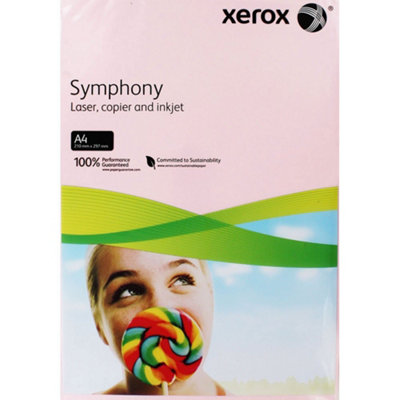Xerox 80Gsm A4 Pastel Tints Pink Ream Symphony Paper from B&Q