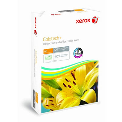 Xerox Colotech+ Premium Quality Paper White 120Gsm A3 500 Sheets from B&Q