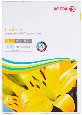 Xerox Colotech+ Premium White Paper 160Gsm A3 Ream Of 250 Sheets from B&Q