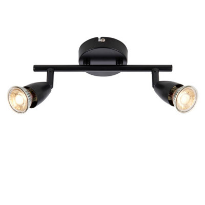 Luminosa Lighting Luminosa Amalfi Twin Ceiling Spotlight 2 Light Matt Black Paint from B&Q