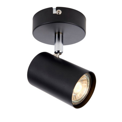 Luminosa Lighting Luminosa Arezzo Single Spotlight Matt Black Paint from B&Q