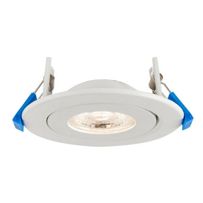 Luminosa Lighting Luminosa Shield360 4Cct Tri Wattage 8W Recessed Downlight Matt White Paint Ip44 from B&Q