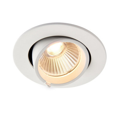 Luminosa Lighting Luminosa Axial Cct 10.5W Round 10.5W Recessed Downlight Matt White Paint from B&Q