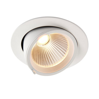 Luminosa Lighting Luminosa Axial Cct 30W Round 30W Recessed Downlight Matt White Paint from B&Q