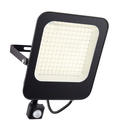 Luminosa Lighting Luminosa Guard Pir Override 100W Ip65 100W Outdoor Flood Light Matt Black Paint from B&Q