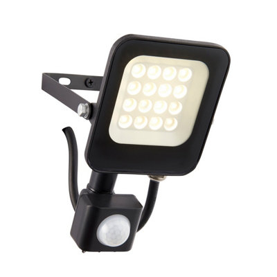Luminosa Lighting Luminosa Guard Pir Override 10W Ip65 10W Outdoor Flood Light Matt Black Paint