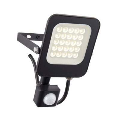 Luminosa Lighting Luminosa Guard Pir Override 20W Ip65 20W Outdoor Flood Light Matt Black Paint