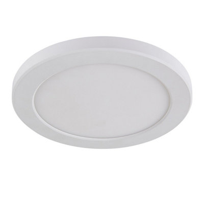 Luminosa Lighting Luminosa Stratusdisc Adjustable Cct Ip44 18W Surface Mounted Downlight Matt White Textured from B&Q