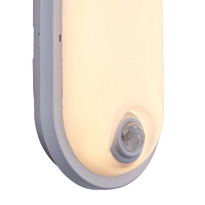 Luminosa Lighting Luminosa Pillo Plus Cct Pir Ip65 15W Outdoor Flush Opal from B&Q