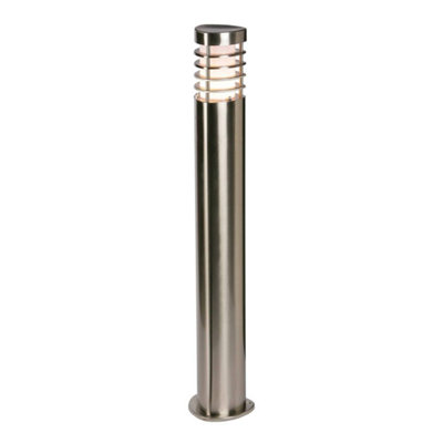 Luminosa Lighting Luminosa Bliss Outdoor Bollard Light Brushed Stainless SteelFrosted Polycarbonate Ip44E27 from B&Q