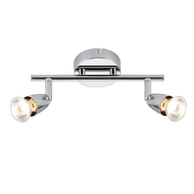 Luminosa Lighting Luminosa Amalfi 2 Light Adjustable Spotlight ChromeGu10 from B&Q