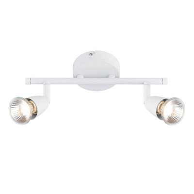 Luminosa Lighting Luminosa Amalfi 2 Light Adjustable Spotlight Gloss WhiteGu10 from B&Q