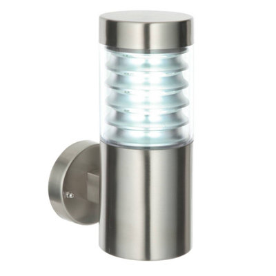 Luminosa Lighting Luminosa Equinox 1 Light Outdoor Coastal Wall LightMarine Grade Brushed Stainless Steel Ip44E27 from B&Q