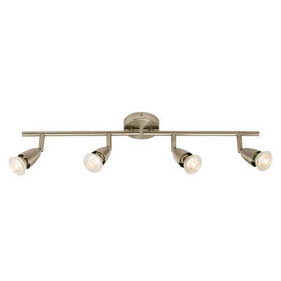 Luminosa Lighting Luminosa Amalfi Adjustable 4 Light Spotlight Satin NickelGu10 from B&Q