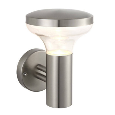 Luminosa Lighting Luminosa Roko Outdoor Coastal Wall Light CoastalMarine Grade Brushed Stainless Steel Ip44Gu10 from B&Q