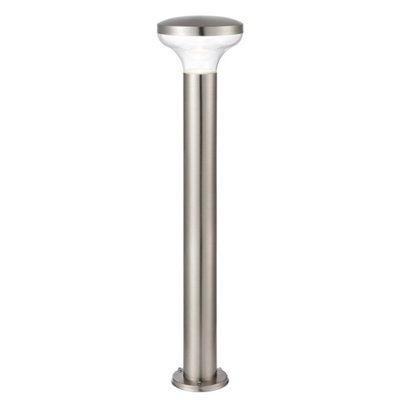 Luminosa Lighting Luminosa Roko Outdoor Coastal Bollard LightMarine Grade Brushed Stainless Steel Ip44Gu10 from B&Q