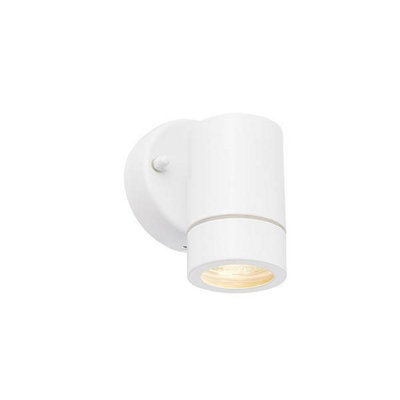 Luminosa Lighting Luminosa Palin 1 Light Outdoor Wall Light Gloss WhiteGlass Ip44Gu10 from B&Q