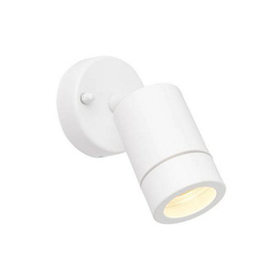 Luminosa Lighting Luminosa Palin Outdoor Spotlight Gloss WhiteGlass Ip44Gu10 from B&Q