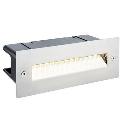 Luminosa Lighting Luminosa Seina Integrated Led Outdoor Recessed Light Marine Grade Brushed Stainless SteelFrosted Ip44 from B&Q