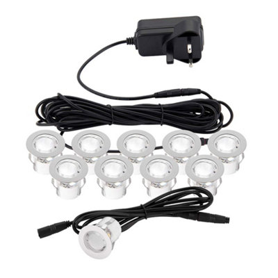 Saxby Sax75530 Kios Ip44 30mm Walkover Plinth Lights Daylight White from B&Q