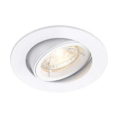 Luminosa Lighting White Luminosa Cast Recessed Tilt Downlight Matt Gu10