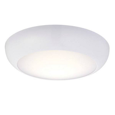 Luminosa Lighting Luminosa Forca Integrated Led Outdoor Flush Light Gloss WhiteOpal Ip65 from B&Q