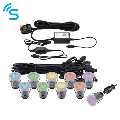 Luminosa Lighting Luminosa Smart Ikon Outdoor Recessed Ground Light Rgb Ip67 0.75W Polished Stainless Steel from B&Q