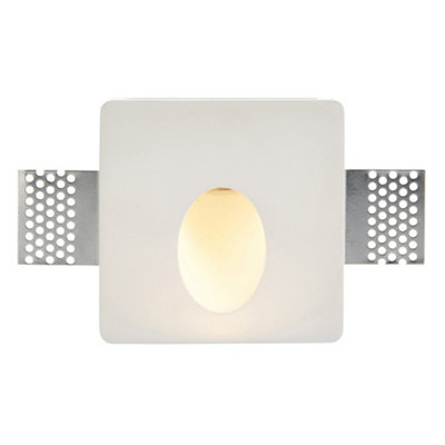 Luminosa Lighting Luminosa Zeke Recessed Wall Light Trimless Square 1.5W White Plaster from B&Q