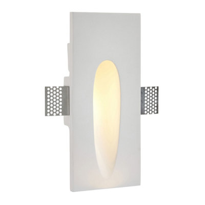 Luminosa Lighting Luminosa Zeke Recessed Wall Light Trimless Rectangular 1.5W White Plaster from B&Q