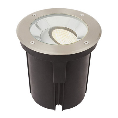 Luminosa Lighting Luminosa Hoxton Outdoor 16.5W Led Recessed Ground Light Brushed Stainless SteelIp673000K from B&Q