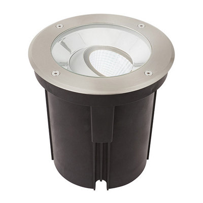 Luminosa Lighting Luminosa Hoxton Outdoor 16.5W Led Recessed Ground Light Brushed Stainless SteelIp674000K from B&Q