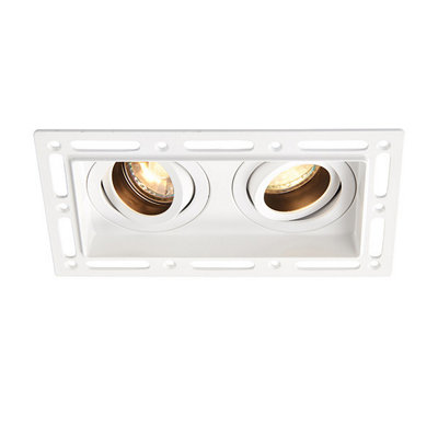 Luminosa Lighting Luminosa Trimless Twin Trimless Recessed Gu10 Dimmable Downlights Tiltable from B&Q