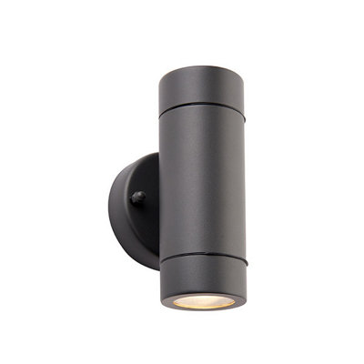 Luminosa Lighting Luminosa Palin Outdoor Up Down Dimmable Wall Light AnthraciteIp44 from B&Q