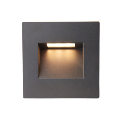 Luminosa Lighting Black Luminosa Albus Cct Led Outdoor Wall Guide 3000/4000/6500K Ip65 8Cm