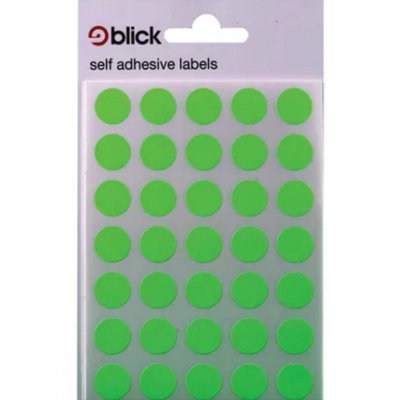 Blick Fluorescent Green 13mm Round Labels (Pack Of 2800) from B&Q