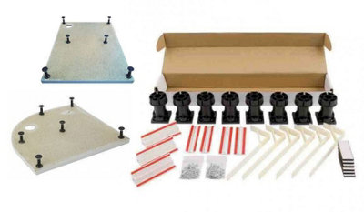 MX Easy Plumb Shower Tray Riser Leg Kit Adjustable Feet For Quads + Square Trays from B&Q